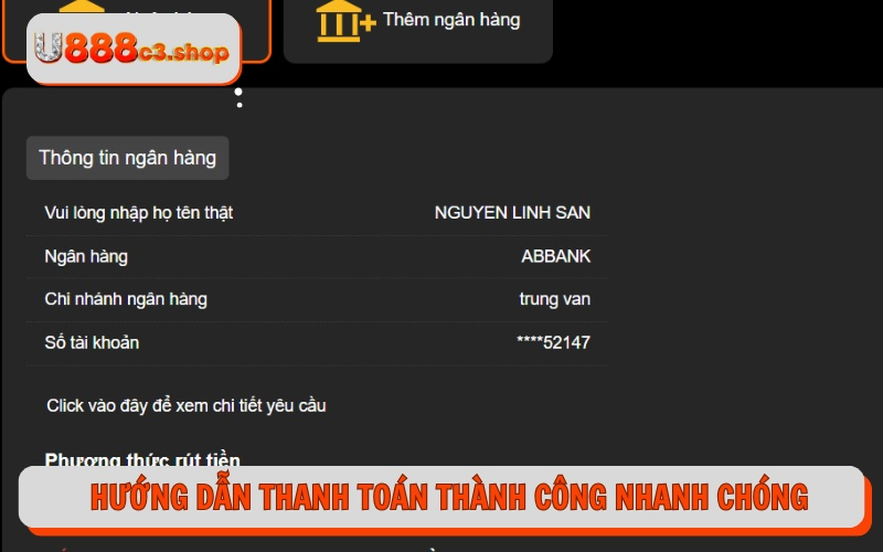 Hướng dẫn thanh toán thành công nhanh chóng